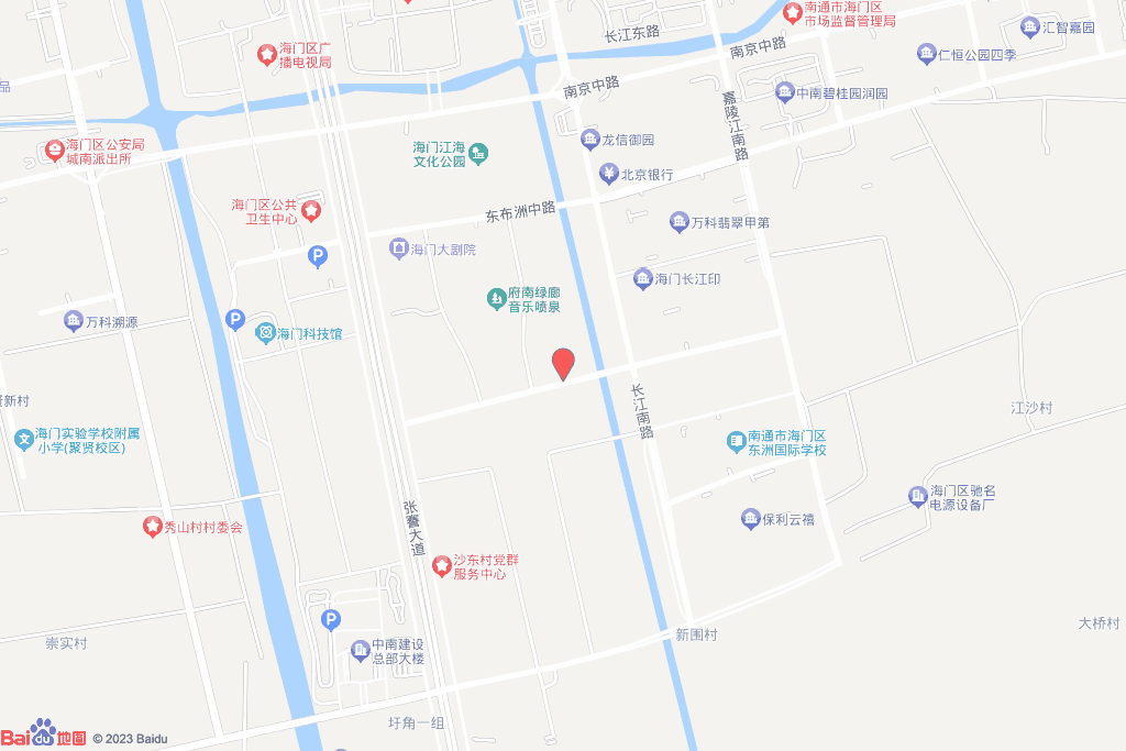 长江路西、聚贤路两侧交通图