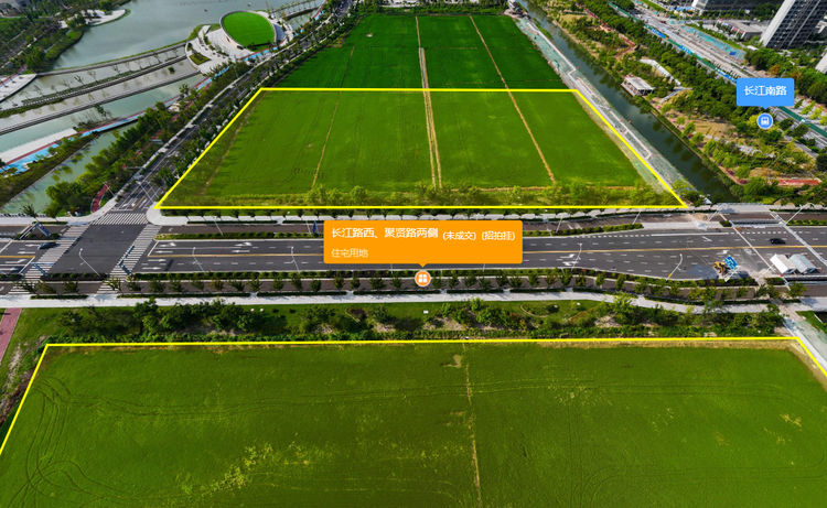 长江路西、聚贤路两侧实景图