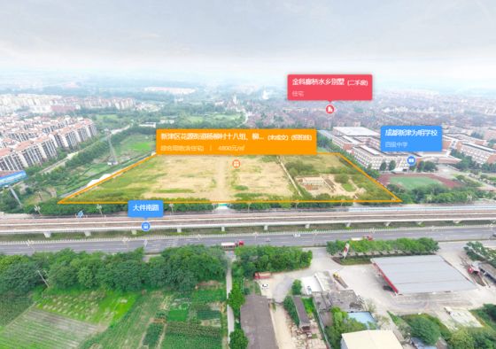 新津区花源街道杨柳村十八组、柳河社区三组实景图