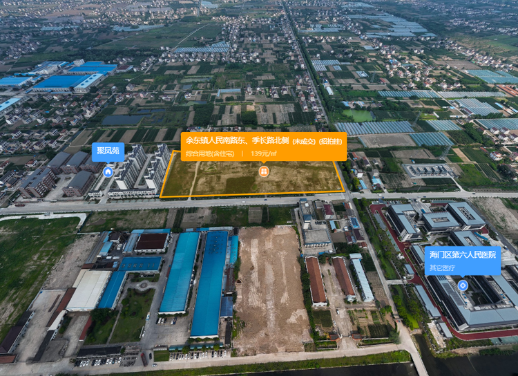 余东镇人民南路东、季长路北侧实景图