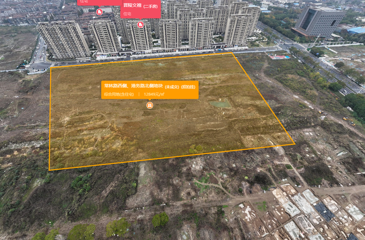 常林路西侧、港务路北侧地块实景图