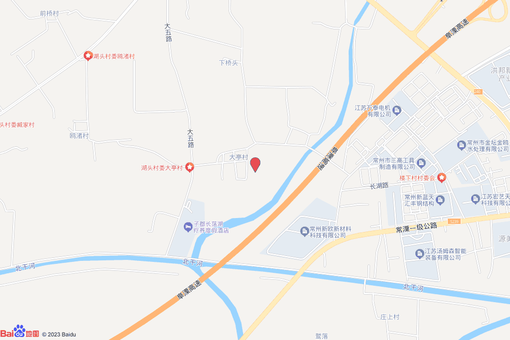 金坛粮食购销总公司大亭东库地块电子地图