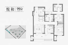 通和悦章3室2厅1厨2卫建面99.0㎡