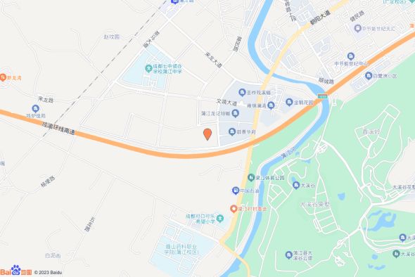 蒲江县鹤山街道梁江社区临泉路侧交通图
