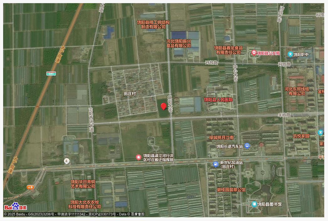 饶阳县朝阳大街西侧、丰收路北侧交通图