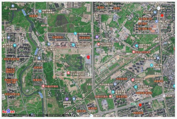 武侯区金花桥街道永康社区、花龙门社区交通图