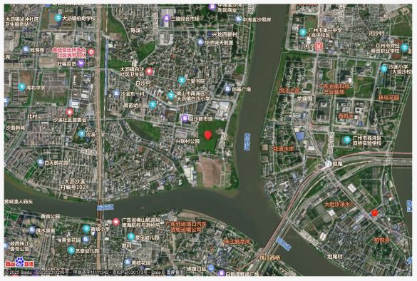 广东省佛山市南海区大沥镇海北沿江路西侧A地块交通图