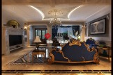 盘锦巴塞罗那三期洋房300平欧式装修案例装修效果图-方林装饰