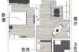 广州增城市旧房改造,40㎡一室一厅公寓装修改造前后对比