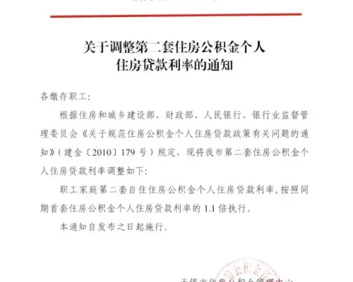 无锡提高二套房公积金贷款利率 按同期首套1.1倍执行