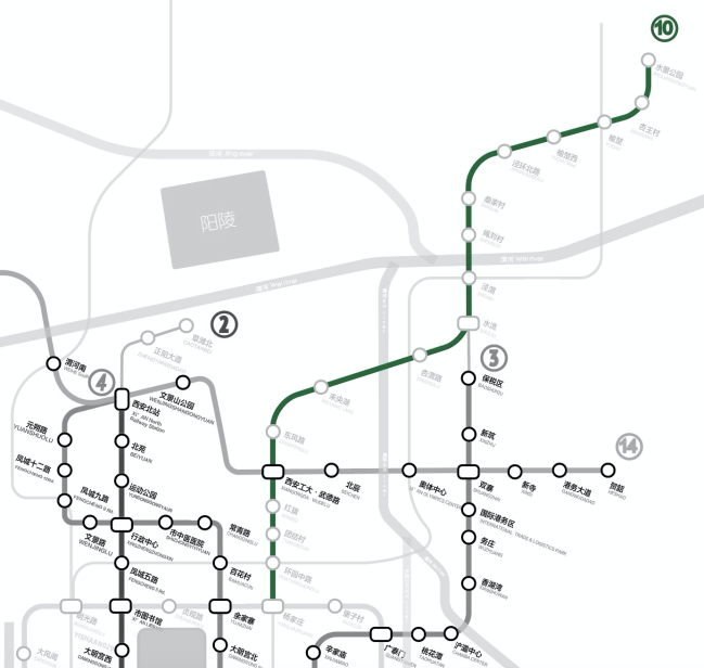 西安地铁10号线规划图图片
