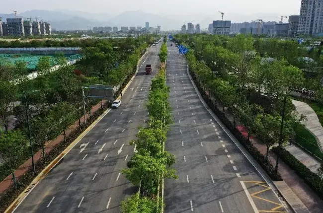 丝路科学城区域通车的24条道路,包括纬二十六路,纬二十八路,纬三十二