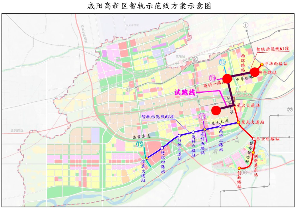 西安高新轻轨规划图图片