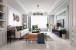 西子曼城实例,105平米的三居室,质感与时尚并存的美式风装修。