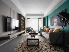 天津市滨海万达广场二居室90平设计案例展示