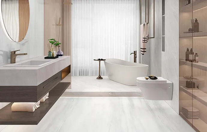 简一大理石瓷砖意大利白