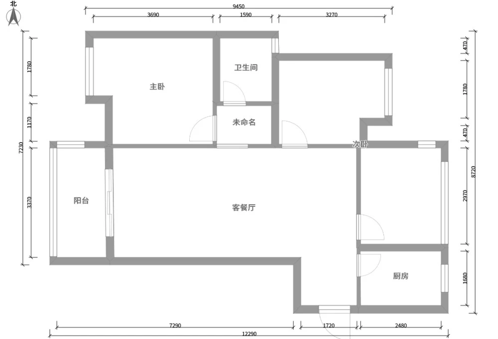 现代风格二居室装修案例，91平米的房子装修多少钱？-保利清能西海岸装修