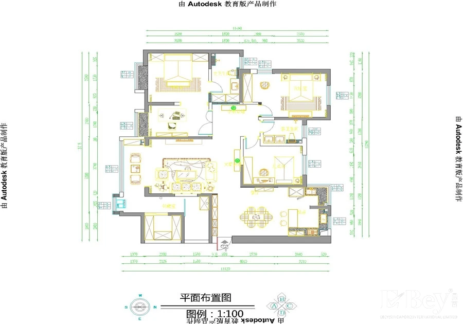 云南印象简约三居装修案列