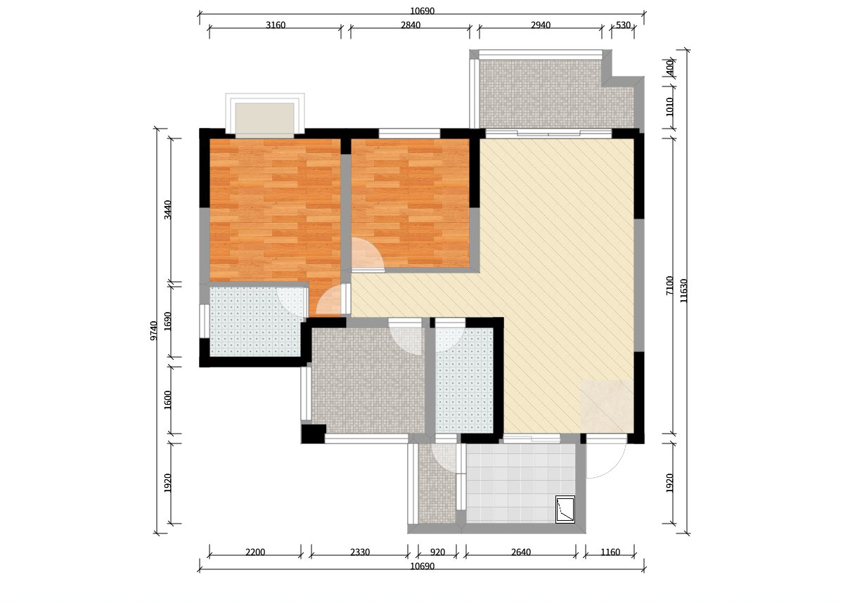 现代风格二居室装修案例，92平米的房子装修多少钱？-中环西岸观邸装修