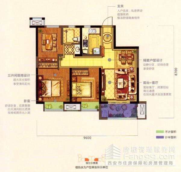 95平米的三居室装修案例欣赏，将现代风融入到现代生活当中。-龙湖香醍璟宸装修
