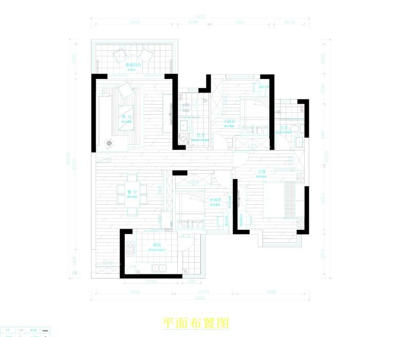 简美风格三居室