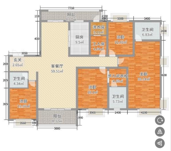 158.46平米的四居室，采用现代风格装修的效果如何呢？-华清学府城装修