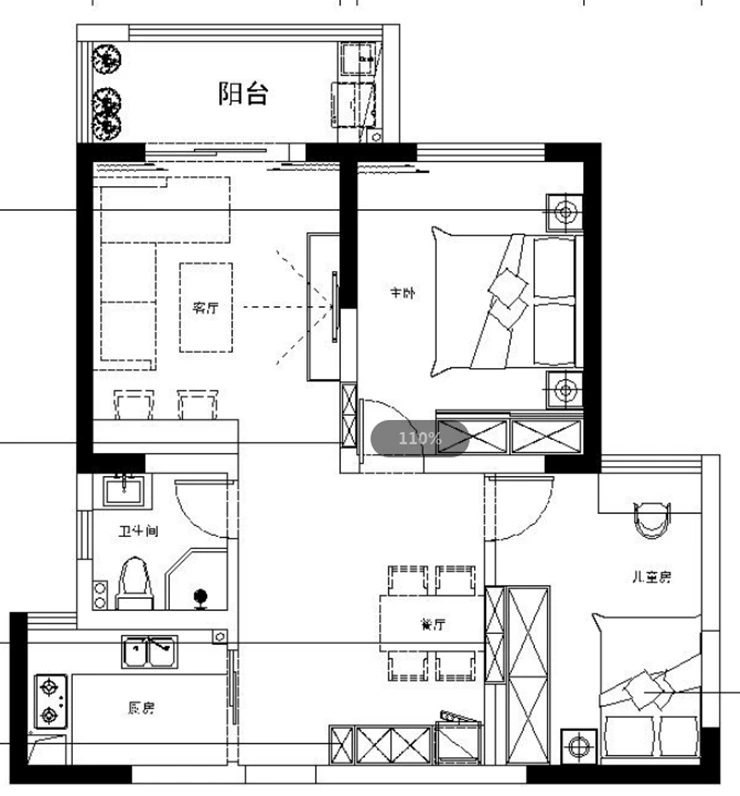 10万元装修的现代风格，整整83.6平米，朋友圈传疯了！-升龙天汇装修