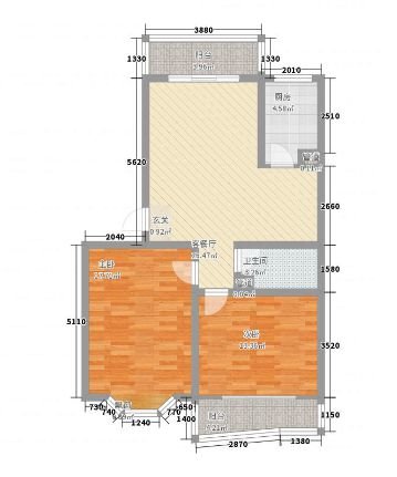 80平米现代风格二居室，预算4万，点击看效果图！-新城域装修