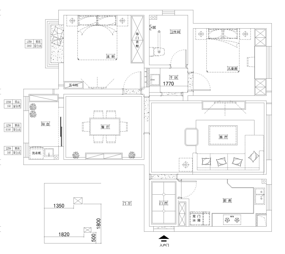 88平米现代风格一居室，预算12万，点击看效果图！-远洋国际中心装修