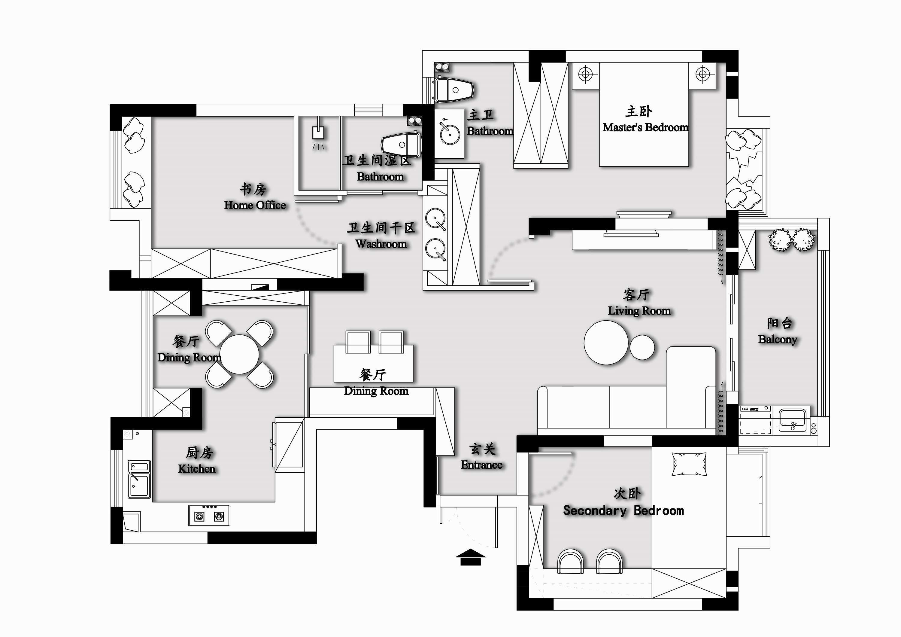 三居室的房子多大面积好？12万元的日式风格设计说明！-岗前路小区装修