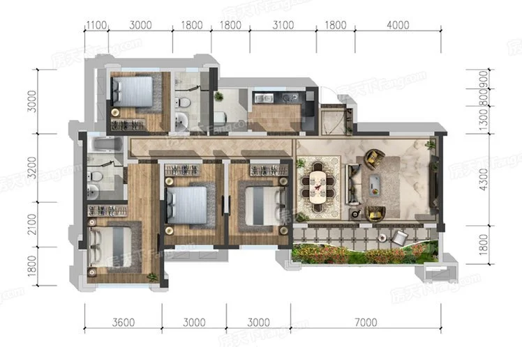 意想不到的神奇效果，127平米的四居室，其他风格只花了23万，太值了！-朗基和今缘装修