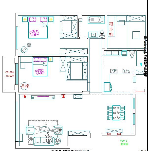 松江新城洋房150㎡ 3室2厅2卫欧式风格