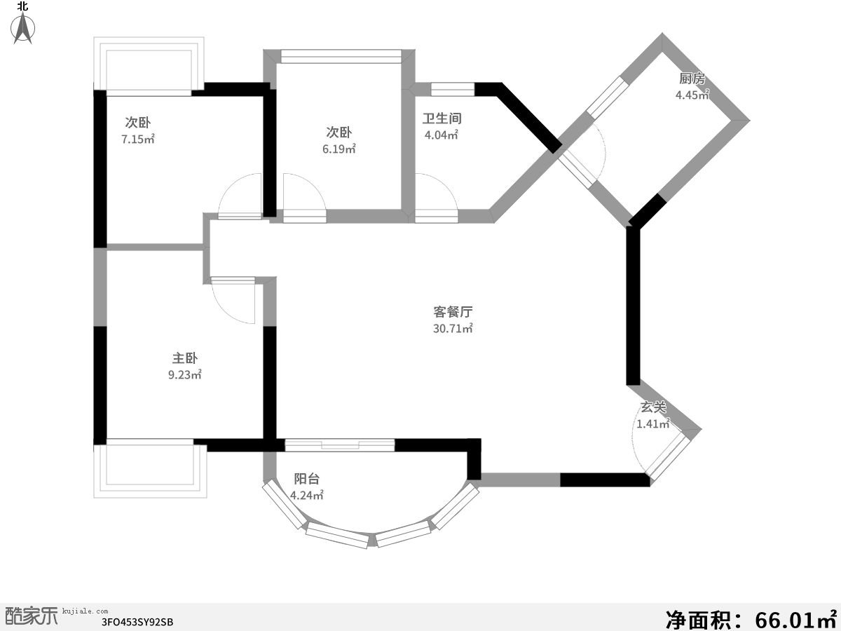 95平米的三居室，运用现代的装修风格效果是怎样的？-武汉国博新城装修
