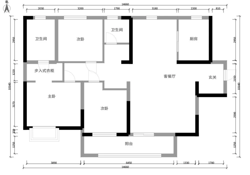 北欧风132平米三居装修