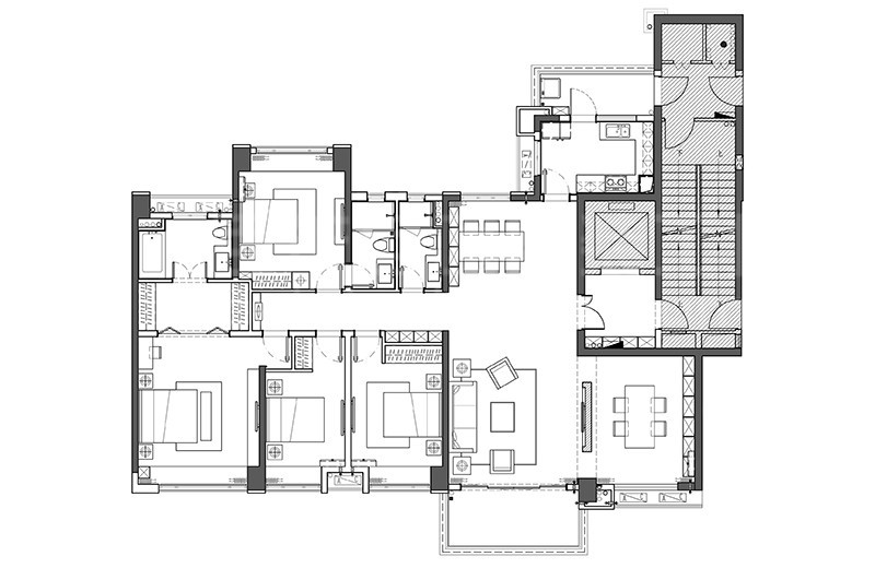 四居室的房子，足足210平米，如果用全包方式30万元是不是很划算？-雅居乐湖居笔记装修