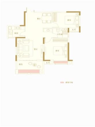 现代风格二居室装修案例，88平米的房子装修多少钱？-江铃时代城装修