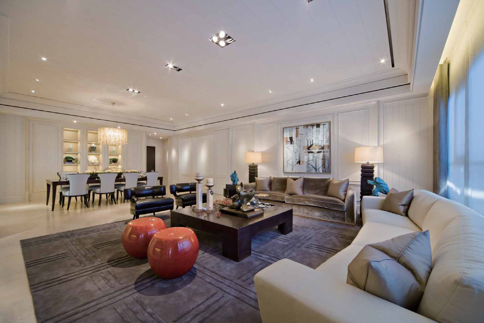 仕林轩实例，108平米的三居室，质感与时尚并存的欧式风装修。