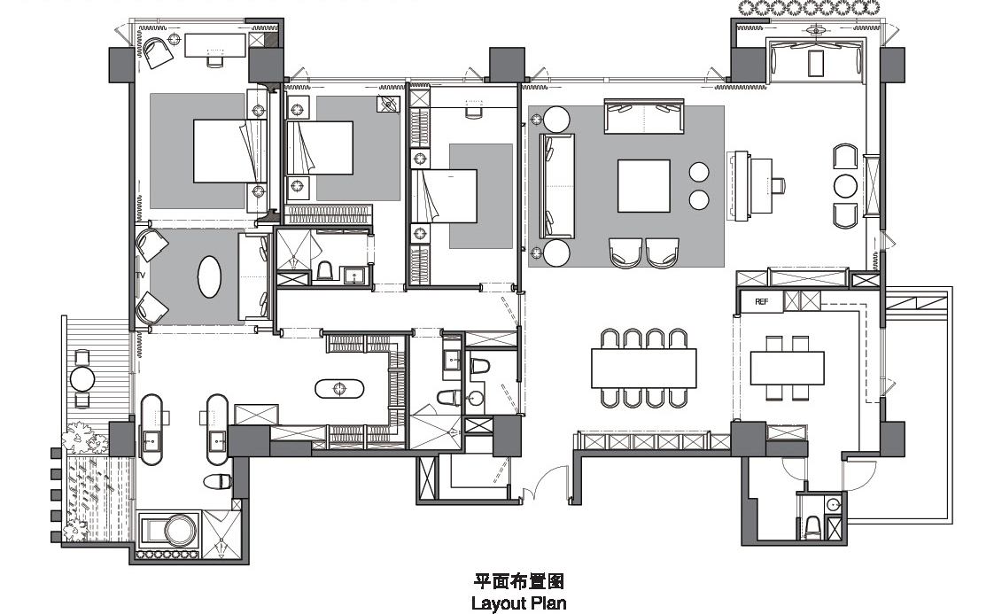 仕林轩实例，108平米的三居室，质感与时尚并存的欧式风装修。