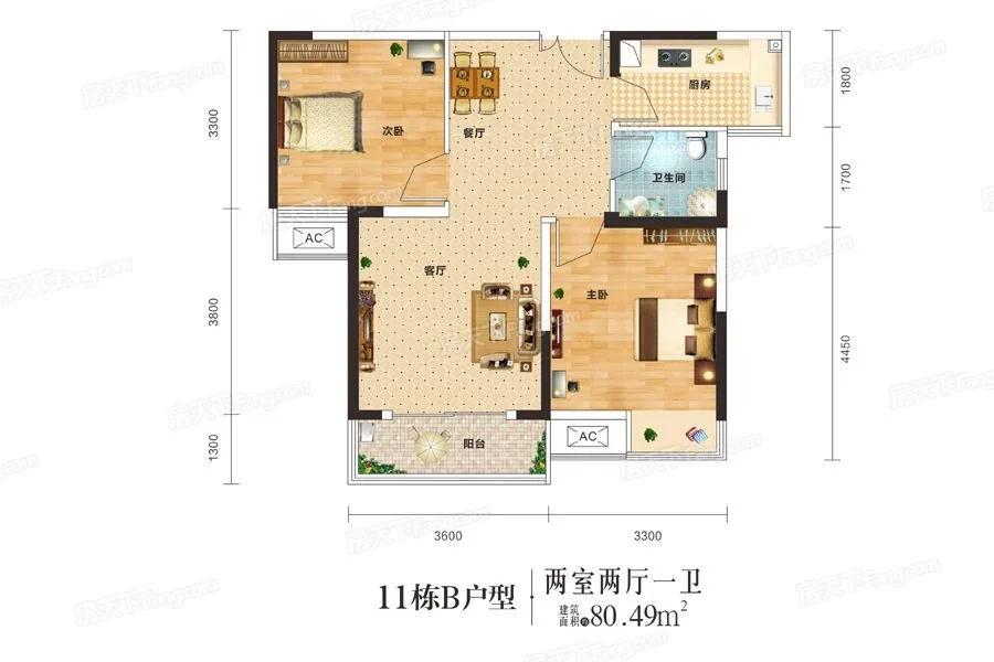 80.49平米，全包，简约风格的房子如何装修？-东方雨林装修