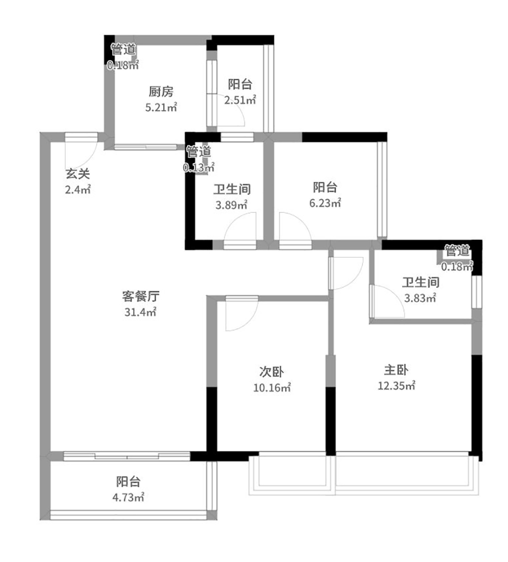 三居室的房子，足足105平米，如果用全包方式13万元是不是很划算？-西福蓝湾装修