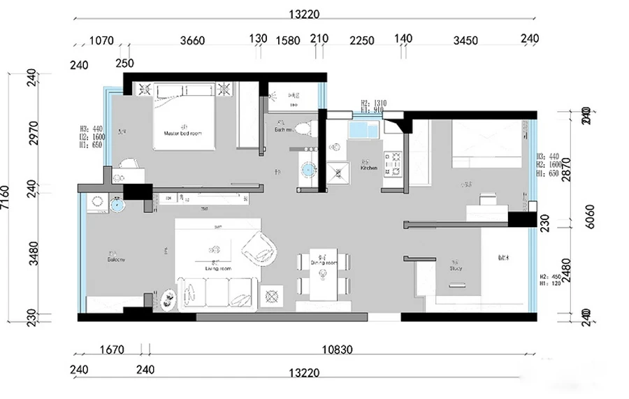 89平米三居室的混搭风格案例，全包只花13万！-理想佳苑装修
