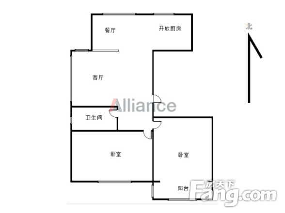 北欧风香悦花苑三居室