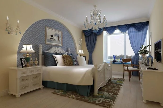 地中海纯美风公寓家居装修装饰效果图