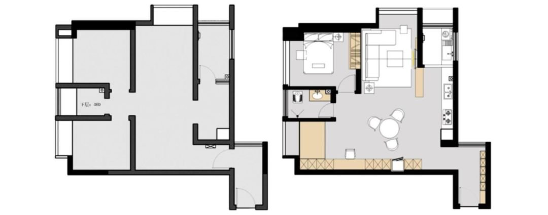 81平米两居室，大改造以后的梦想现代风格