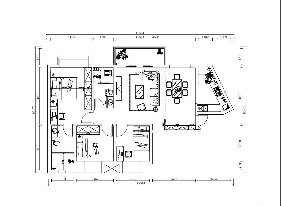 120平米三居室的现代风格案例，全包只花16万！-思源溪谷装修