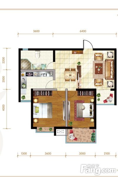 99.93平米二居室的现代风格案例，全包只花13万！-文予凤凰城装修