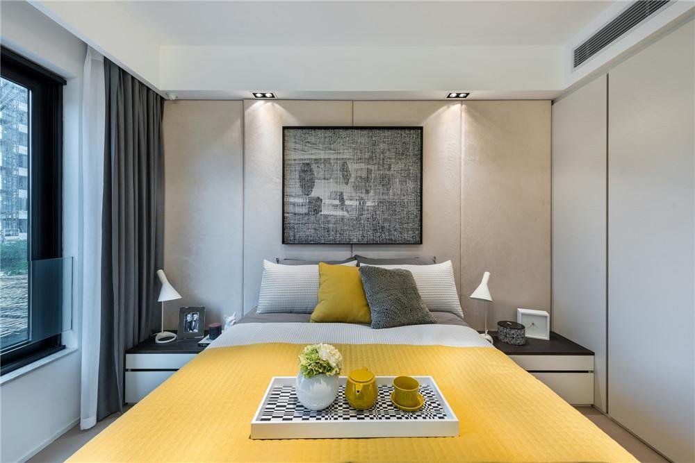 煌盛中央公园实例，94.5平米的三居室，质感与时尚并存的现代风装修。