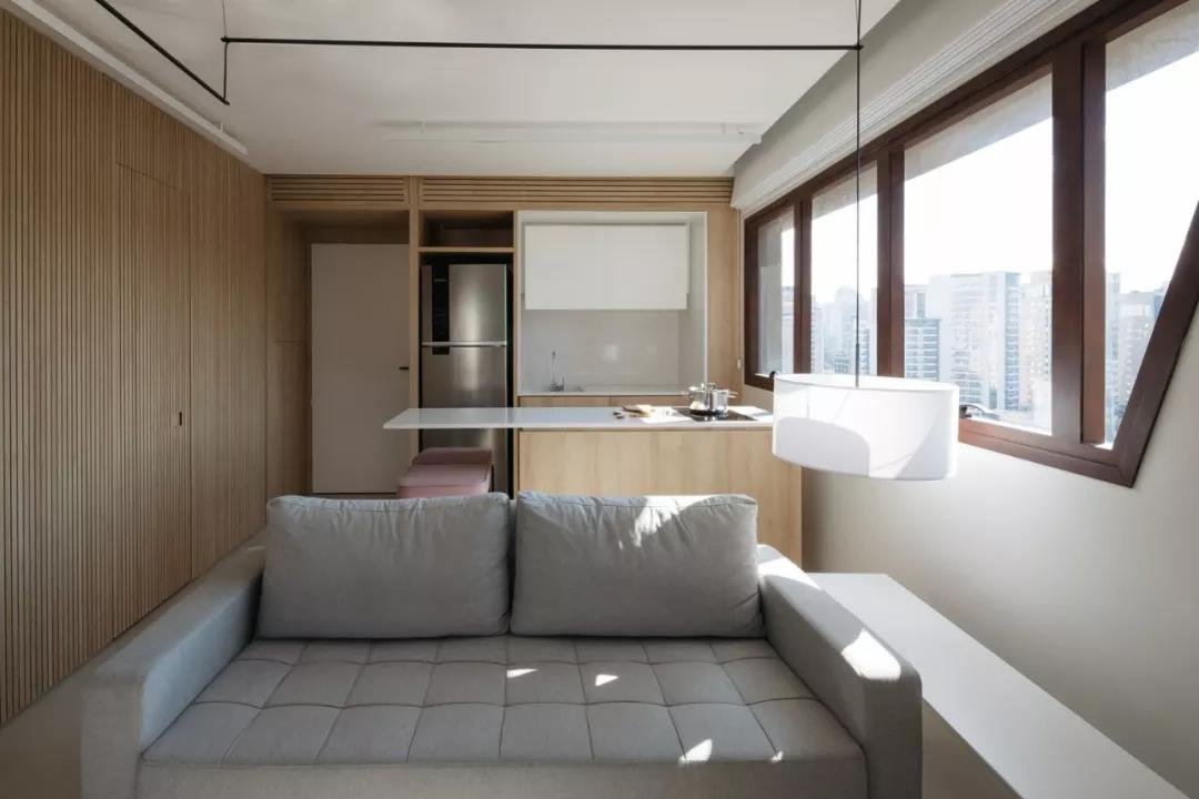 45平米一居室的现代风格案例，全包只花10万！-凌云公寓装修