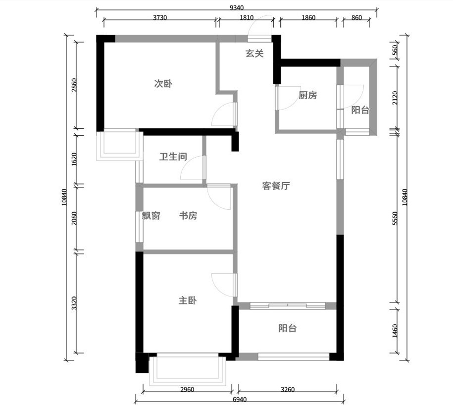 83平米三居室的现代风格案例，全包只花9万！-广电兰亭荣荟装修