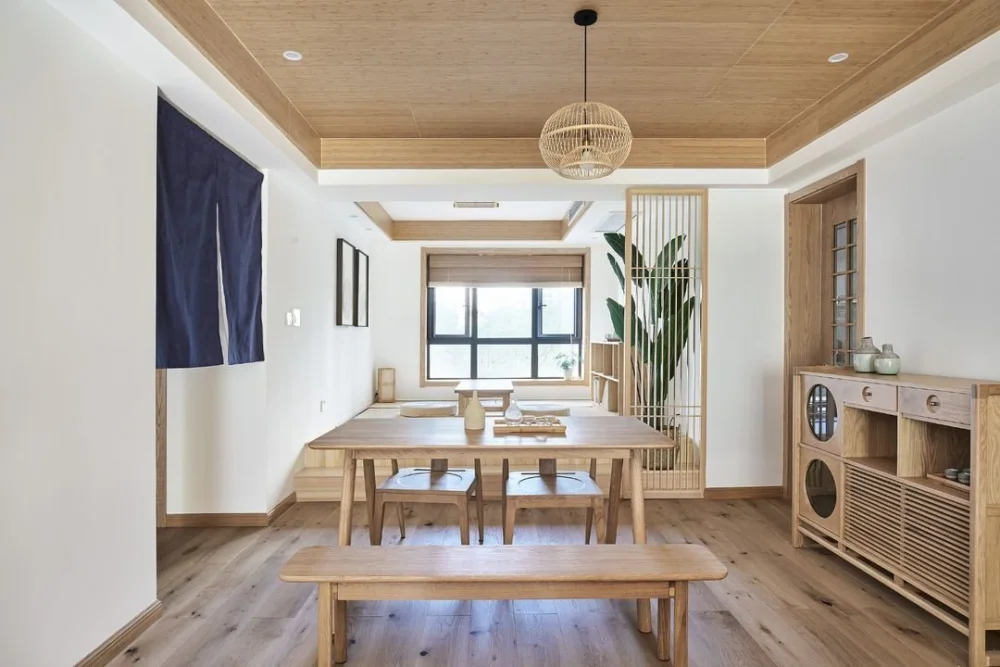 150平米的三居室装修全包只花了15万，日式风格让人眼前一亮！-四季馨园装修